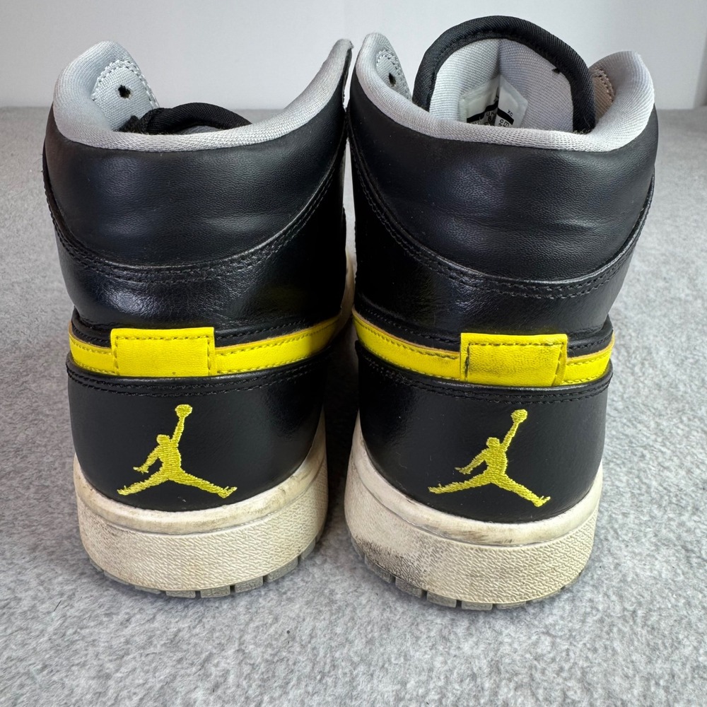Jordan Air Jordan 1 Mid Retro Mens Size 9 Black Yellow 554724-070 Sneakers - Picture 10 of 12
